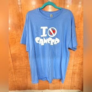 I hate cancer blue t-shirt size XL